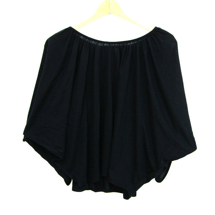 アーヴェーヴェー スタンダード ドルマンスリーブ カットソー シャツ トップス レディース フリーサイズ ネイビー a.v.v standard 【中古】