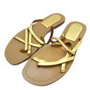 ザラ サンダル トング フラット 靴 レディース 38サイズ ブラウン系 ZARA 【中古】(4)