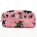 Furla フルラ ポーチ 花柄 ミラー付き メイクポーチ マルチケース 小物入れ ブランド レディース ピンク系 【中古】