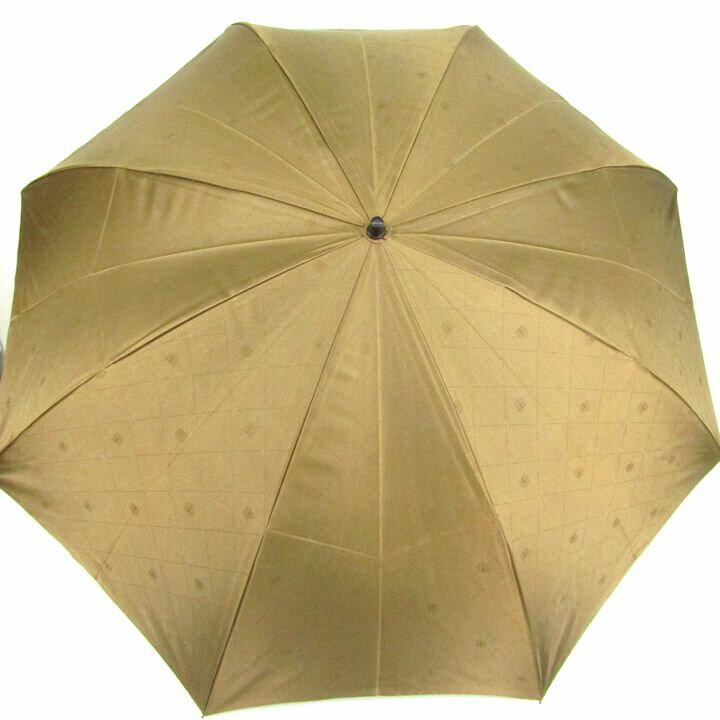 emanuel ungaro ウンガロ 折りたたみ傘 未使用 総柄 収納時約38cm ブランド メンズ レディース カーキ系 【中古】
