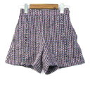 TOCCA トッカ ショートパンツ ボトムス キュロット ツイード キッズ 女の子用 150サイズ ピンク×紺 【中古】