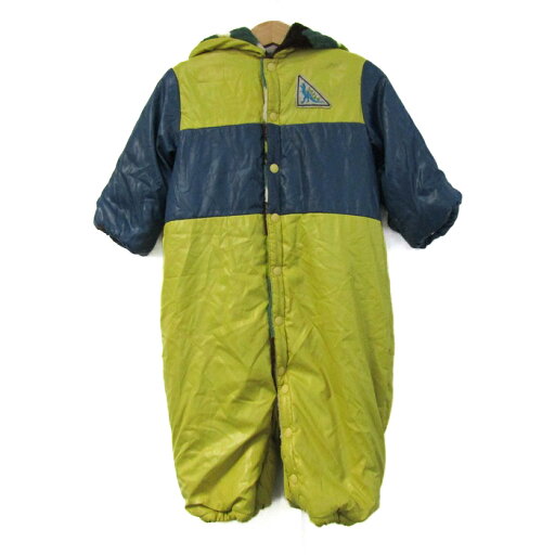 hakka baby ハッカベビー ツナギ つなぎ オールインワン ジャンプスーツ 裏ボア ベビー 男の子用 Fサイズ 黄×青 【中古】 hakka baby ハッカベビー ツナギ つなぎ オールインワン ジャンプスーツ 裏ボア ベビー 男の子用 Fサイズ 黄×青 【中古】
