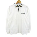 ADABAT アダバット ポロシャツ トップス 長袖 ゴルフウエア 日本製 メンズ Mサイズ ホワイト 【中古】(4)