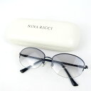 NINA RICCI ニナリッチ サングラス ハーフリム メガネ フレーム ブランド アイウェア レディース 55□16-135サイズ ネイビー 【中古】(4)