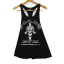 GOLD'S GYM ゴールドジム タンクトップ ノースリーブ シャツ トップス ランニング レーサーバック メンズ Mサイズ ブラック 【中古】