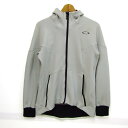 OAKLEY オークリー ジップアップパーカー 長袖 ゴルフ スポーツウエア トップス メンズ Lサイズ グレー系 【中古】