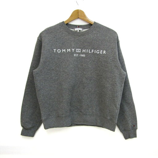 TOMMY HILFIGER トミーヒルフィガー スウェット トレーナー トップス ロゴ 裏起毛 メンズ Sサイズ グレー 【中古】 TOMMY HILFIGER トミーヒルフィガー スウェット トレーナー トップス ロゴ 裏起毛 メンズ Sサイズ グレー 【中古】