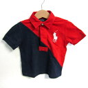 Polo by Ralph Lauren ポロバイラルフローレン ポロシャツ トップス 半袖 バイカラー ベビー 男の子用 12Mサイズ 紺×赤 【中古】