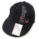 pingu ピングー キャップ 未使用 コットン ロゴ 帽子 ブランド 男の子 キッズ 女の子用 52サイズ ブラック 【中古】