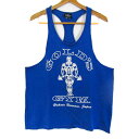 GOLD GYM ゴールドジム タンクトップ ノースリーブ シャツ スポーツウエア トップス メンズ Mサイズ ブルー 【中古】