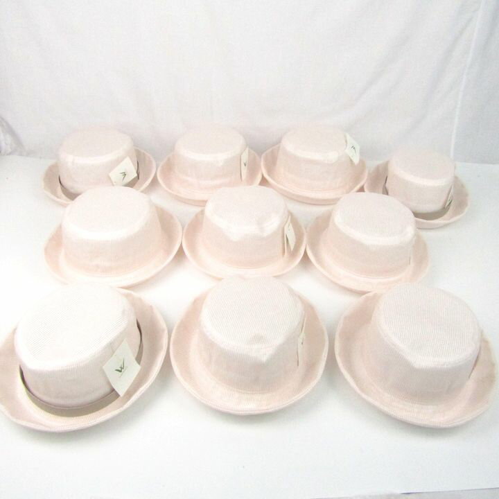 SASAWASHI ささ和紙 ハット 未使用 10点セット 日本製 ササワシ 帽子 まとめて 大量 レディース 54サイズ 【中古】