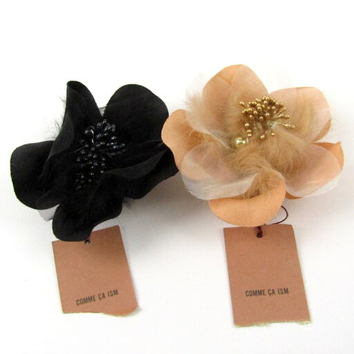 COMME CA ISM コムサイズム コサージュ ブローチ 2点セット ラビットファー 花 アクセサリー まとめて ブランド レディース 【中古】 COMME CA ISM コムサイズム コサージュ ブローチ 2点セット ラビットファー 花 アクセサリー まとめて ブランド レディース 【中古】