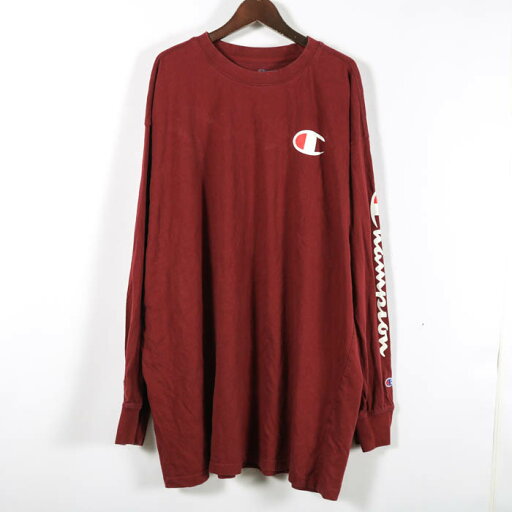 Champion チャンピオン 長袖Tシャツ トップス ロンT アメリカ古着 ヴィンテージ 大きいサイズ メンズ 3XLサイズ ボルドー系 【中古】 Champion チャンピオン 長袖Tシャツ トップス ロンT アメリカ古着 ヴィンテージ 大きいサイズ メンズ 3XLサイズ ボルドー系 【中古】