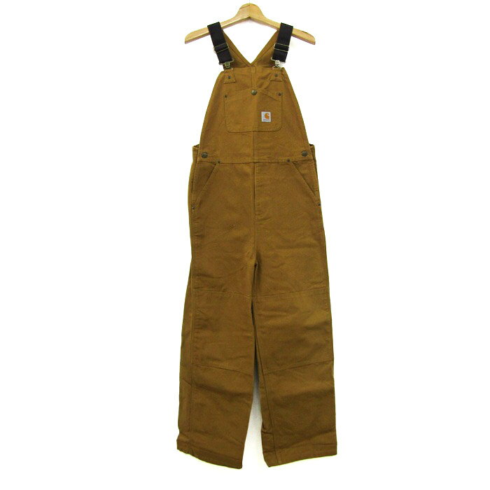 Carhartt カーハート オーバーオール サロペット つなぎ コットン100% ワークウエア メンズ 16サイズ ブラウン系 【中古】