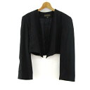 DKNY DONNA KARAN NEW YORK ダナキャランニューヨーク ノーカラージャケット アウター ボレロ レディース 6サイズ ブラック 【中古】