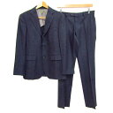 VITALEBARBERISCANONICO ヴィターレバルベリスカノニコ スーツ セットアップ ウール 上下セット 記名有 メンズ 46サイズ ネイビー 【中...