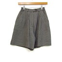 Munsing wear マンシングウェア ショートパンツ ボトムス キュロット ゴルフウエア 日本製 レディース 7サイズ 黒×白 【中古】