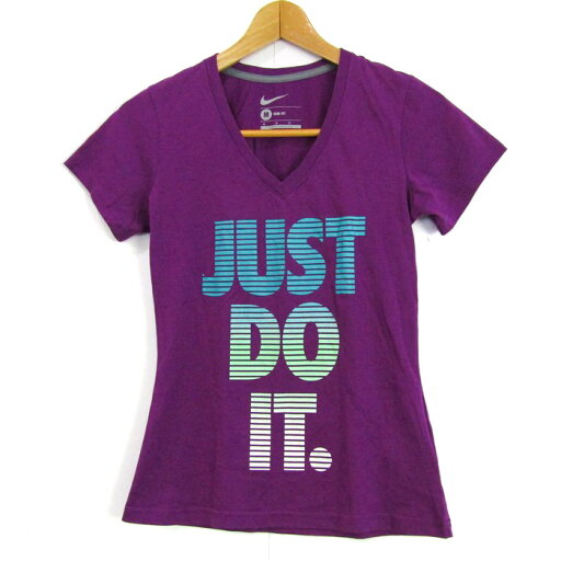 NIKE ナイキ 半袖Tシャツ スリムフィット スポーツウエア トレーニングウエア トップス レディース Mサイズ パープル系 【中古】 NIKE ナイキ 半袖Tシャツ スリムフィット スポーツウエア トレーニングウエア トップス レディース Mサイズ パープル系 【中古】