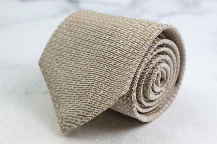 UNITED ARROWS ユナイテッドアローズ ブランド ネクタイ ドット シルク 日本製 PO メンズ ベージュ 【中古】