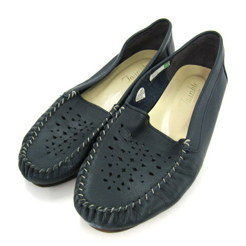 Twinkle トゥインクル モカシン ブランド シューズ 靴 日本製 レディース 24サイズ ネイビー系 【中古】