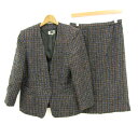 SELENNA junior セレーナジュニア スーツ セットアップ 上下セット ジャケット スカート キッズ 女の子用 13ARサイズ グリーン系 【中古】