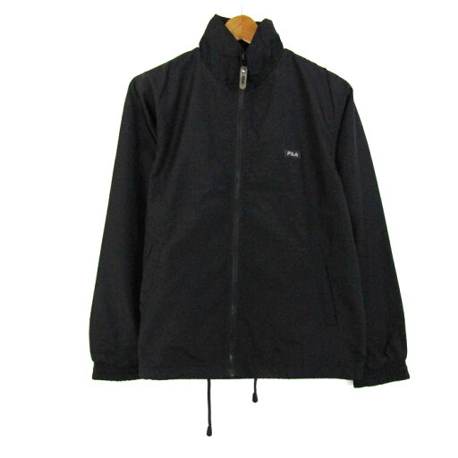 FILA フィラ ジャージ ジャケット ウィンドブレーカー スポーツウエア モックネック アウター メンズ Lサイズ ブラック系 【中古】 FILA フィラ ジャージ ジャケット ウィンドブレーカー スポーツウエア モックネック アウター メンズ Lサイズ ブラック系 【中古】
