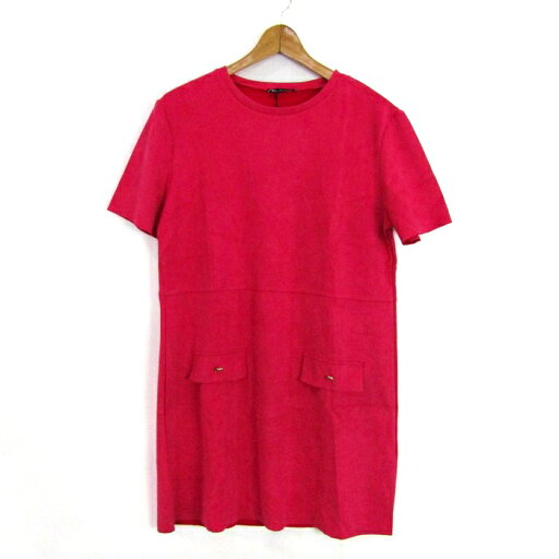 ZARA ザラ チュニック シャツ トップス 半袖Tシャツ 未使用品 レディース Lサイズ ピンク 【中古】 ZARA ザラ チュニック シャツ トップス 半袖Tシャツ 未使用品 レディース Lサイズ ピンク 【中古】