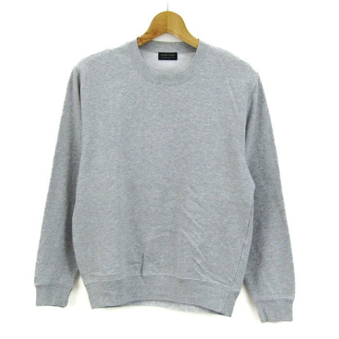 【全品39％OFFクーポン配布中】modem design モデムデザイン スウェット トレーナー 長袖 トップス メンズ 1サイズ グレー 【中古】(4)