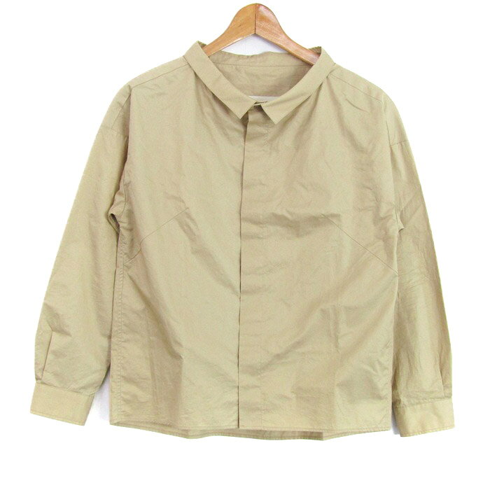 樂天商城 - 【50％OFFクーポン配布中】THE SHINZONE シンゾーン 長袖シャツ カラーシャツ トップス コットン100% レディース 34サイズ ベージュ系 【中古】