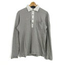 Paul Smith ポールスミス ポロシャツ 長袖 トップス コットン100% レディース Lサイズ グレー系 【中古】(4)