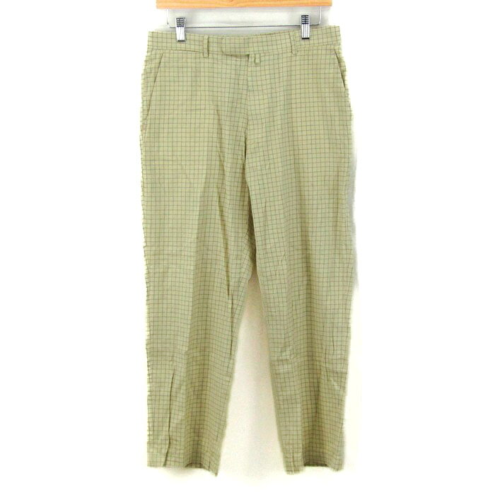 【6/20 20:00〜39％OFFクーポン配布中】23ku HOMME 23区オム パンツ チェック ストレッチ ボトムス メンズ 79サイズ ベージュ系 【中古】
