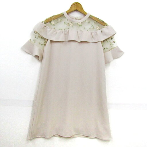 titty&co ティティーアンドコー ワンピース 半袖 フリル トップス レディース Mサイズ ピンク系 【中古】 titty&co ティティーアンドコー ワンピース 半袖 フリル トップス レディース Mサイズ ピンク系 【中古】