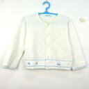 Familiar ファミリア カーディガン 長袖 刺繍 トップス ベビー 女の子用 90サイズ ホワイト 【中古】