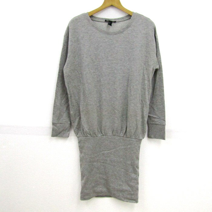 FOREVER 21 フォーエバー21 ワンピース トップス 長袖 チュニック スウェット レディース Mサイズ グレー 【中古】