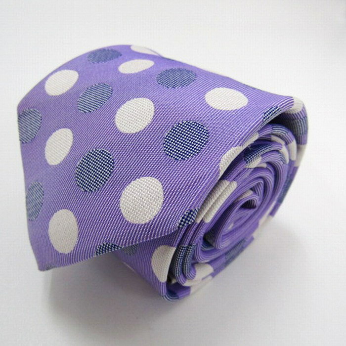 MALE & Co メイル&コー ブランド ネクタイ 総柄 ドット シルク PO メンズ パープル 【中古】