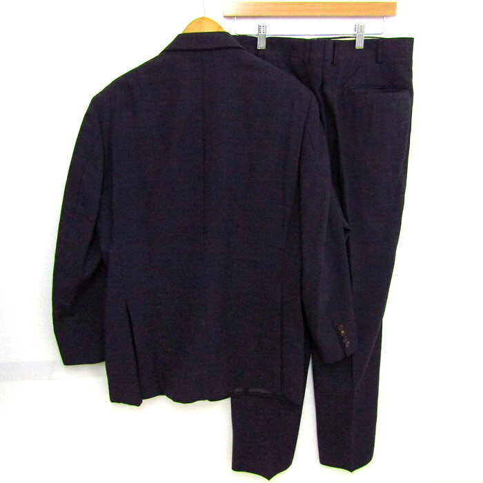 Burberrys バーバリーズ スーツ セットアップ ウール混 ブランド 上下セット 記名有 メンズ 94-82-175 A6サイズ ダークグレー×青 【中古】