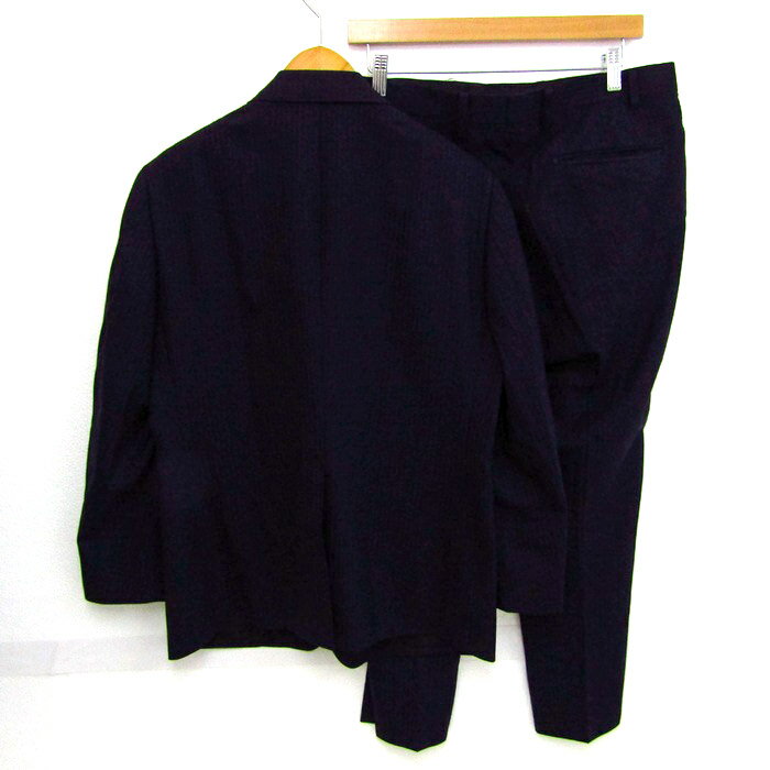 Durban ダーバン スーツ セットアップ ウール ブランド ジャケット パンツ 上下セット 日本製 記名有 メンズ BB4サイズ ネイビー 【中古】