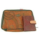 【最大30%OFFクーポン 5/27 01:59まで】ETRO エトロ ポーチ コスメティックケース・手帳 2点セット ペイズリー柄 イタリア製 ブランド まとめて レディース 【中古】(4)