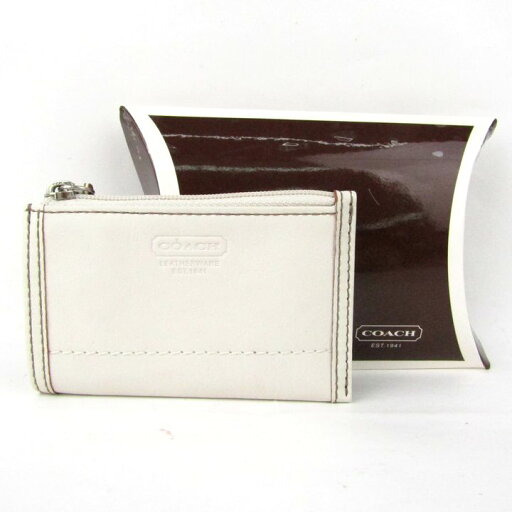 COACH コーチ コインケース 小銭入れ レザー 財布 ウォレット ブランド レディース ホワイト 【中古】 COACH コーチ コインケース 小銭入れ レザー 財布 ウォレット ブランド レディース ホワイト 【中古】
