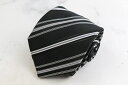 【最大50%OFFクーポン7月19日20:00〜7月26日01:59まで】SIMPLE PHRASE CRAVAT シンプルフレーズクラバット ブランド ネクタイ ストライプ柄 PO メンズ ブラック 【中古】(4)