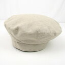 MOUSSY マウジー ベレー帽 未使用 リネン混 キャップ 帽子 ブランド レディース フリーサイズ ベージュ 【中古】
