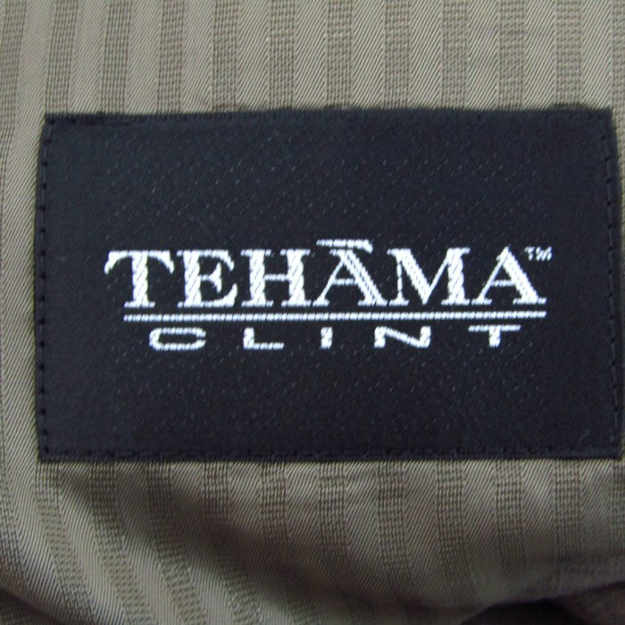 tehama clint テハマクリント スーツ セットアップ ウール混 ブランド ジャケット パンツ 上下セット メンズ 98A8サイズ カーキ 【中古】