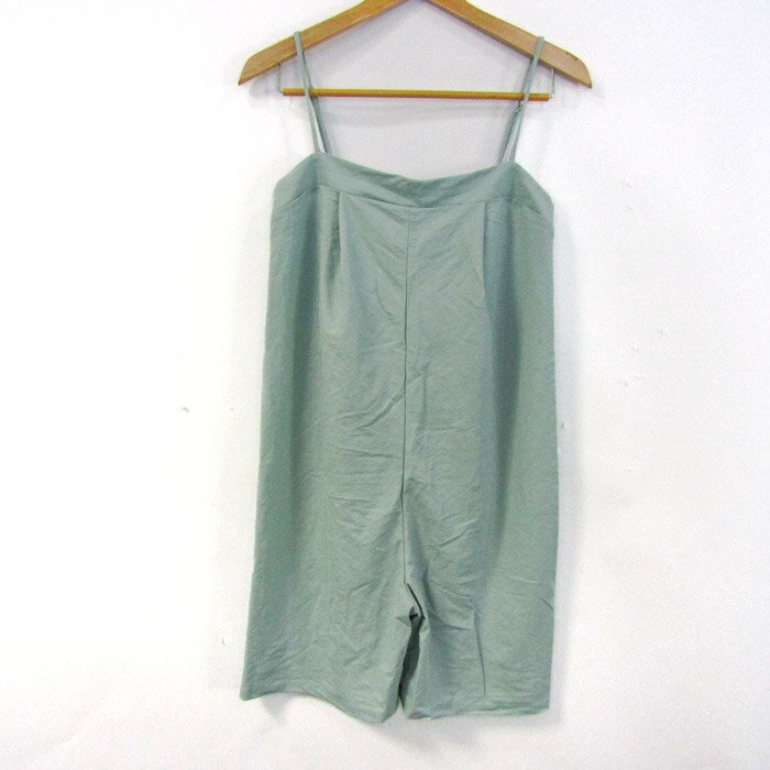 ZARA ザラ サロペット ノースリーブ ショートパンツ レディース Sサイズ グリーン系 【中古】