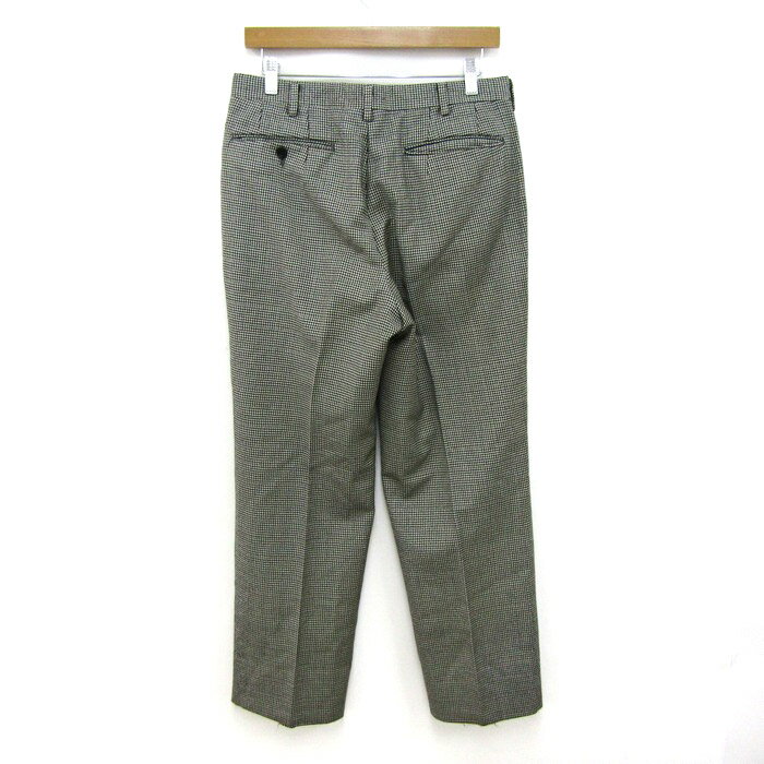 DAKS ダックス ロングパンツ ウール100% ブランド ボトムス メンズ 82サイズ ブラック×ホワイト 【中古】