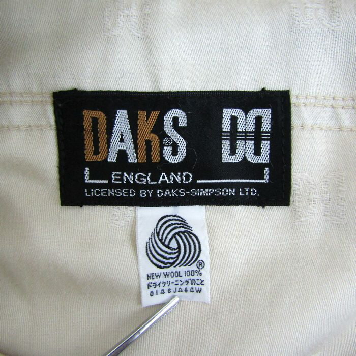 DAKS ダックス ロングパンツ ウール100% ブランド ボトムス メンズ 82サイズ ブラック×ホワイト 【中古】