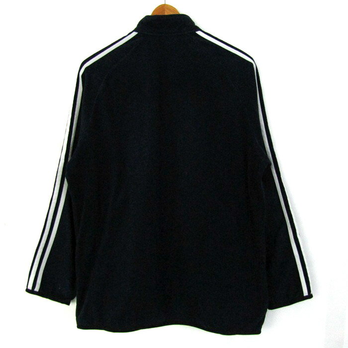 adidas アディダス ジャージ トラックジャケット スリーストライプス スポーツウエア 大きいサイズ メンズ Oサイズ ネイビー系 【中古】