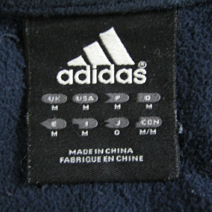 adidas アディダス ジャージ トラックジャケット スリーストライプス スポーツウエア 大きいサイズ メンズ Oサイズ ネイビー系 【中古】