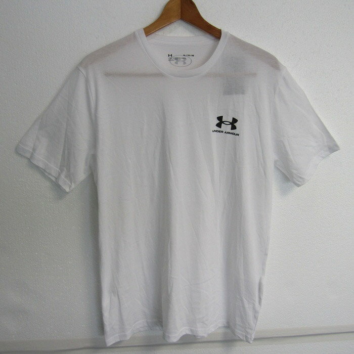 UNDER ARMOUR アンダーアーマー 半袖Tシャツ スポーツウエア トップス 大きいサイズ メンズ XLサイズ ホワイト系 【中古】