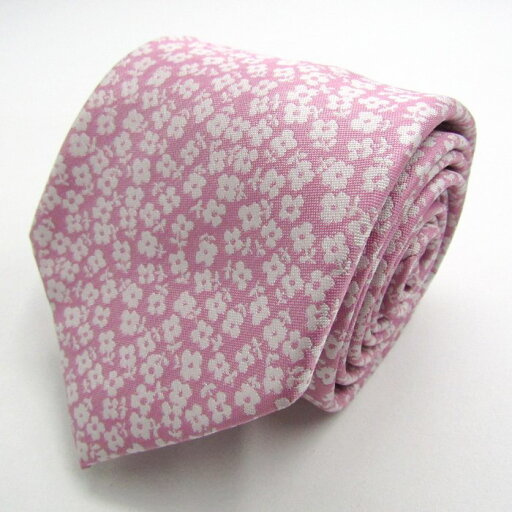 BRICK HOUSE ブリックハウス ブランド ネクタイ 総柄 花柄 PO メンズ ピンク 【中古】 BRICK HOUSE ブリックハウス ブランド ネクタイ 総柄 花柄 PO メンズ ピンク 【中古】