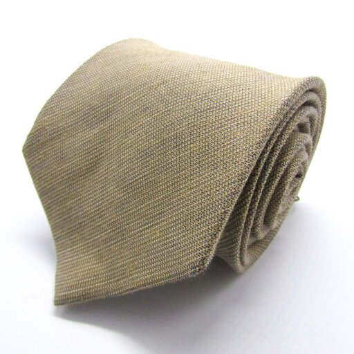 Henry Cottons ヘンリーコットンズ ブランド ネクタイ 無地 シルク 麻 未使用タグ付 PO メンズ カーキ 【中古】 Henry Cottons ヘンリーコットンズ ブランド ネクタイ 無地 シルク 麻 未使用タグ付 PO メンズ カーキ 【中古】